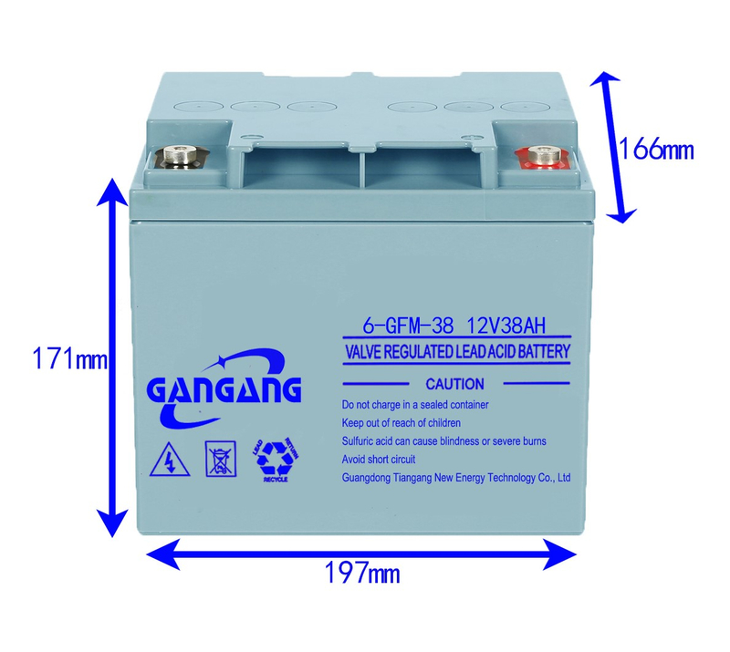 Bateria de chumbo-ácido 12V 38AH: potência compacta para armazenamento confiável de energia e UPS